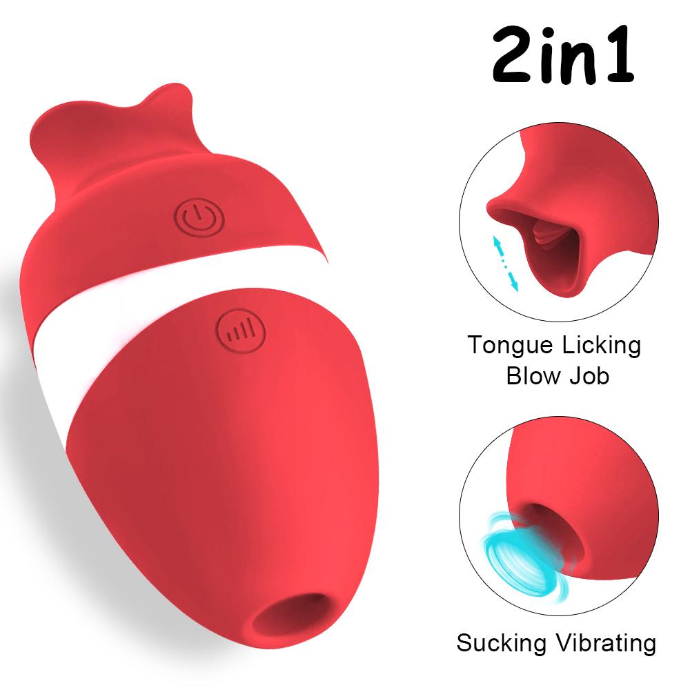 Clit Sucker Vibrator For Women Nipple Sucking Clitoris Powerful Stimulator Oral Tongue Pussy Licking Sex Toys Goods for Adults