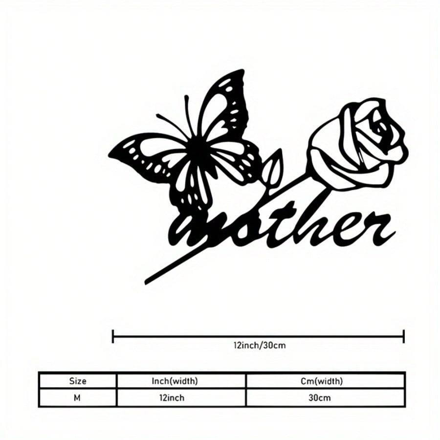 Винтажное металлическое настенное искусство  Бабочка и роза , черное железо, цветочная фреска разноцветный