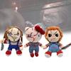 Entzückende Chucky Plüschpuppe Kürbisdesign für Halloween Kreative Dekoration und Geschenke