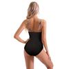 Plus Size One Piece Swimsuits Women Hollow Out Swimwear For Women Mesh Solid Push Up Padded XL Size Bathing Suits Female