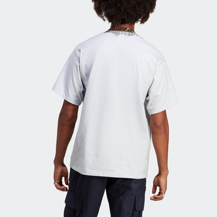 Adidas Koszulka Originals Adicolor Contempo z jednolitym logo Męskie T-shirty Jasno-konopno-szary IB9473