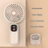 USB Mini Handheld Fan with LED Display - Portable Gift for Students and Dorm Rooms