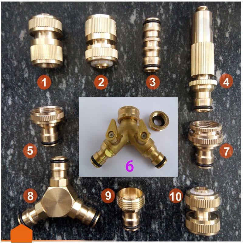 Hose Brass Tap Connector Garden Pipe Quick Fit Adapter Fitting Nozzle Kit