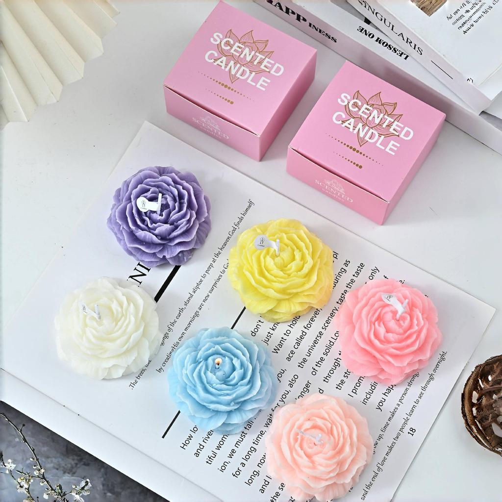 Peony Scented Candle: Creative Teacher's Day & Birthday Party Favor Gift