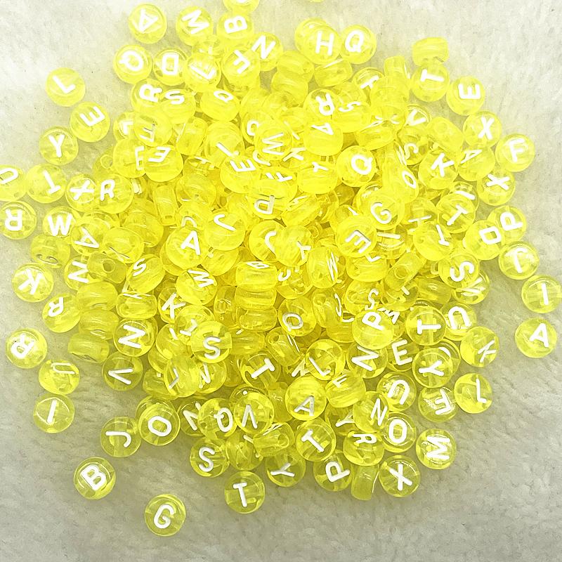 100pcs 7x4mm 6x6mm Russian Korean English Alphabet Letter Beads Charms Beads for Making Jewelry Diy Handmade Bracelets Necklace