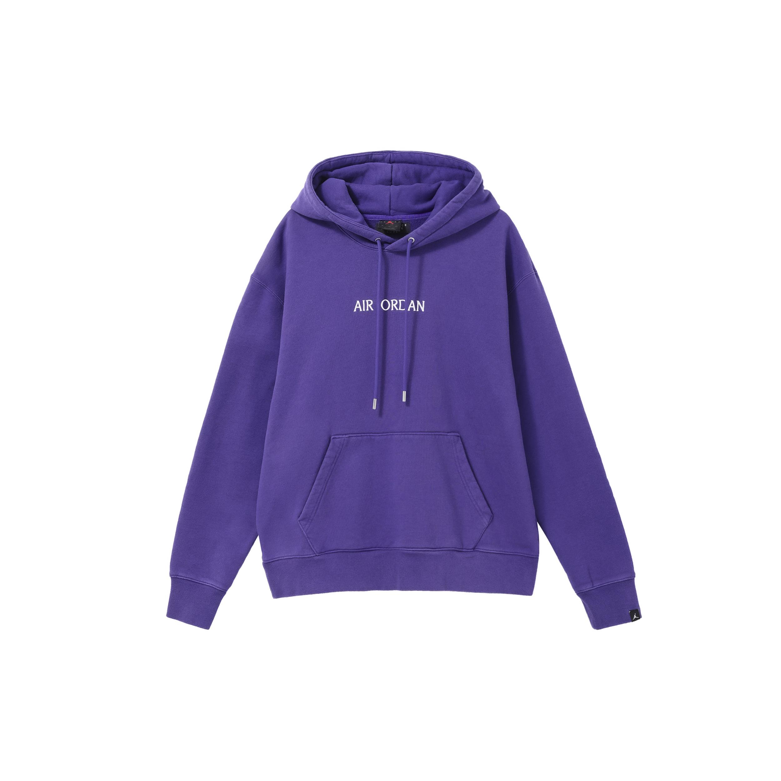 Air Jordan Solid Color Hooded Drawstring Hoodie Men s Dark Purple DV6464-514 L