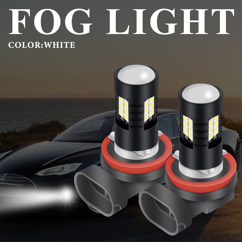 2PCS9006 HB4 H8 H11 H4 H7 Fog Light Bulbs 3030 21SMD 12V White For Fog Light Bulbs Auto Lamp Daytime Running Light