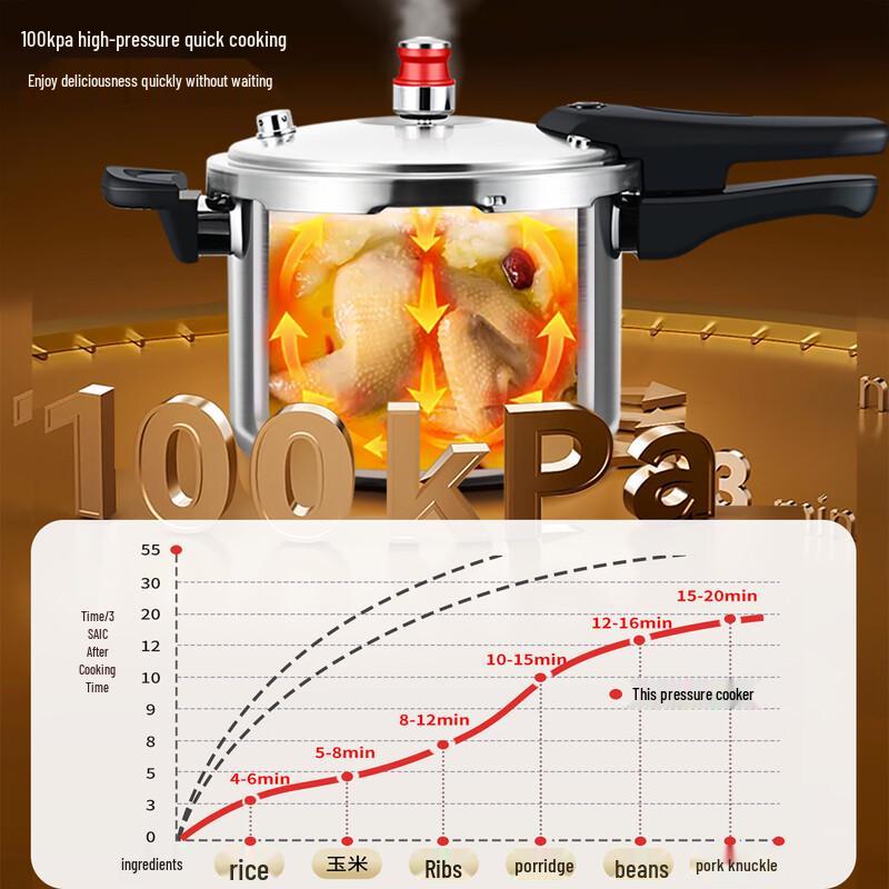OLOEY 316L Stainless Steel Induction Pressure Cooker