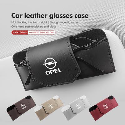 Für Auto Sonnenbrillenhalter Leder Clip-On Sonnenblende Brillen Aufbewahrungstasche Corsa Astra H G J Insignia Vectra Zafira Meriva