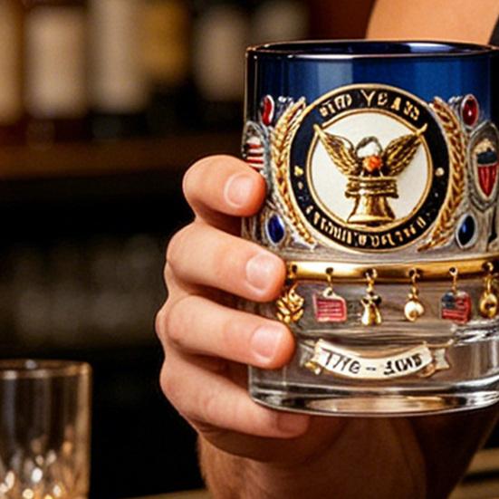 250. Jubiläum Whiskey Karaffe Glas Spirituosenflasche Patriotisches Andenken zum Unabhängigkeitstag Klassisches Geschenk für Sammler Veteranen Geschichtsinteressierte
