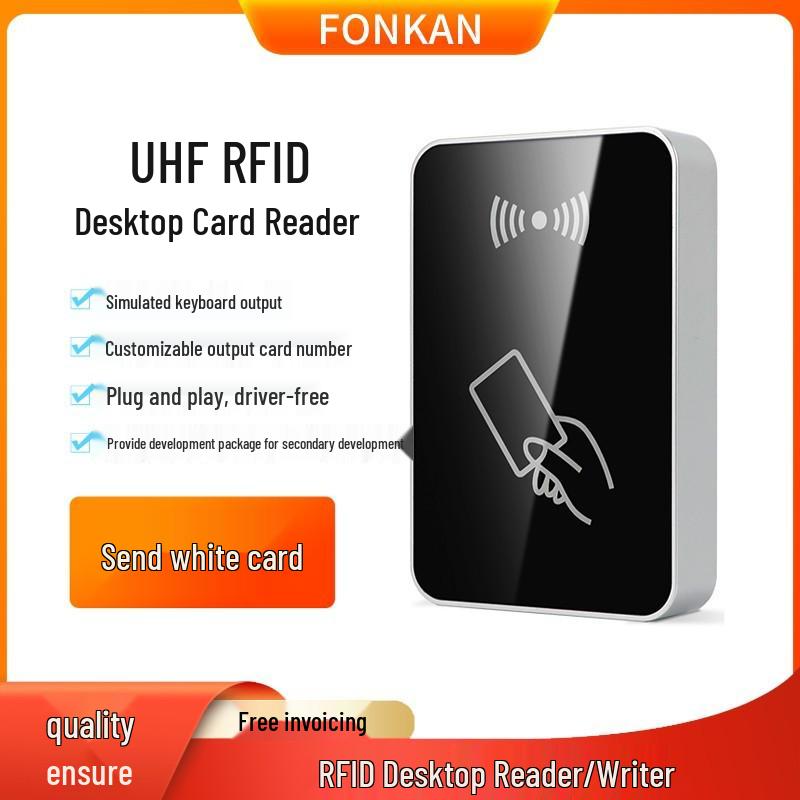 UHF RFID Tag Writer & Reader: Desktop Card Dispenser with USB & 6C Protocol FD-603