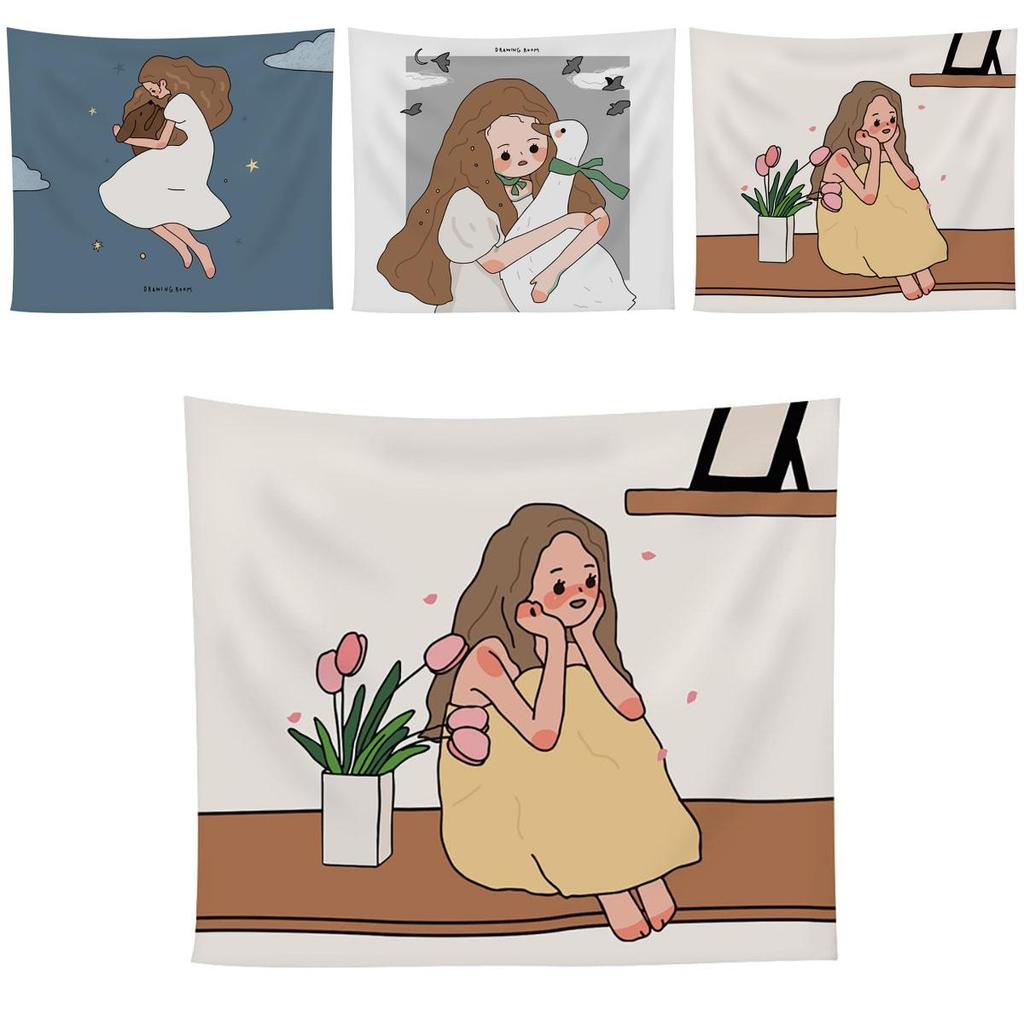 Abstract Cartoon Tapestry Wall Hanging- Fashionable And Durable Livingroom Decoration