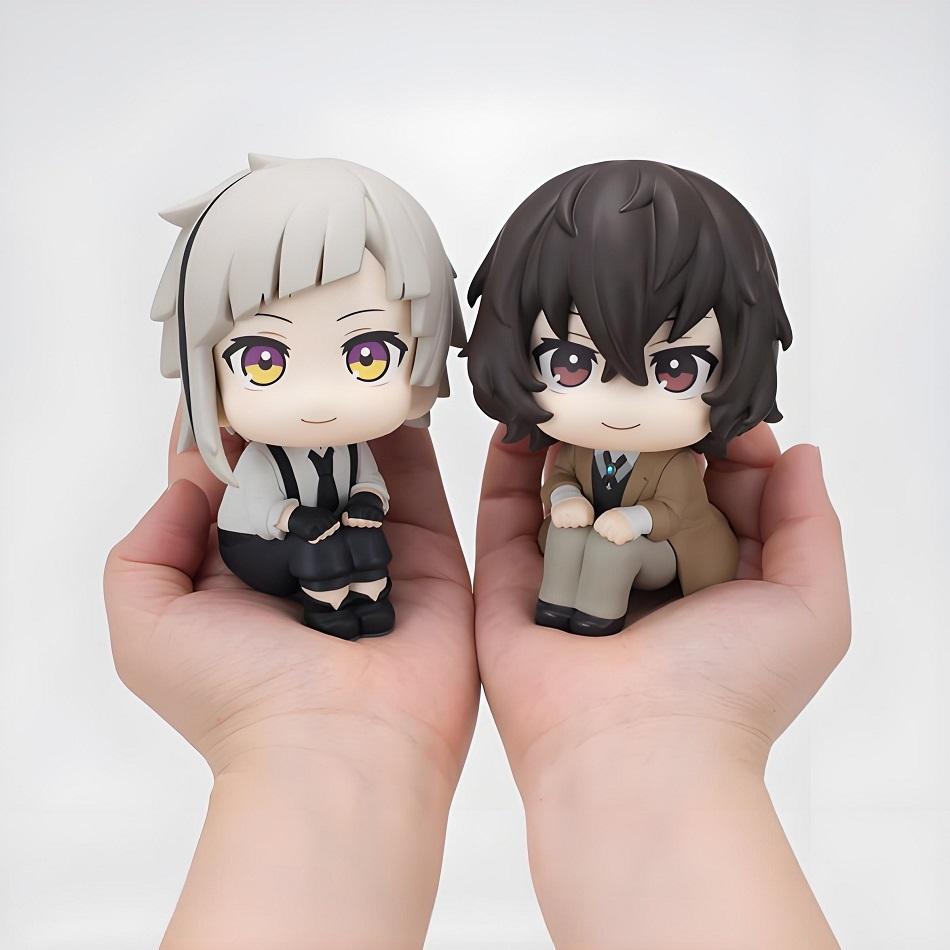 10cm Bungou Stray Dogs Anime Figure Look Up Nakajima Atsushi Action Version Dazai Osamu Figurine Collection Model Toys Q Poseable Articulated Scale
