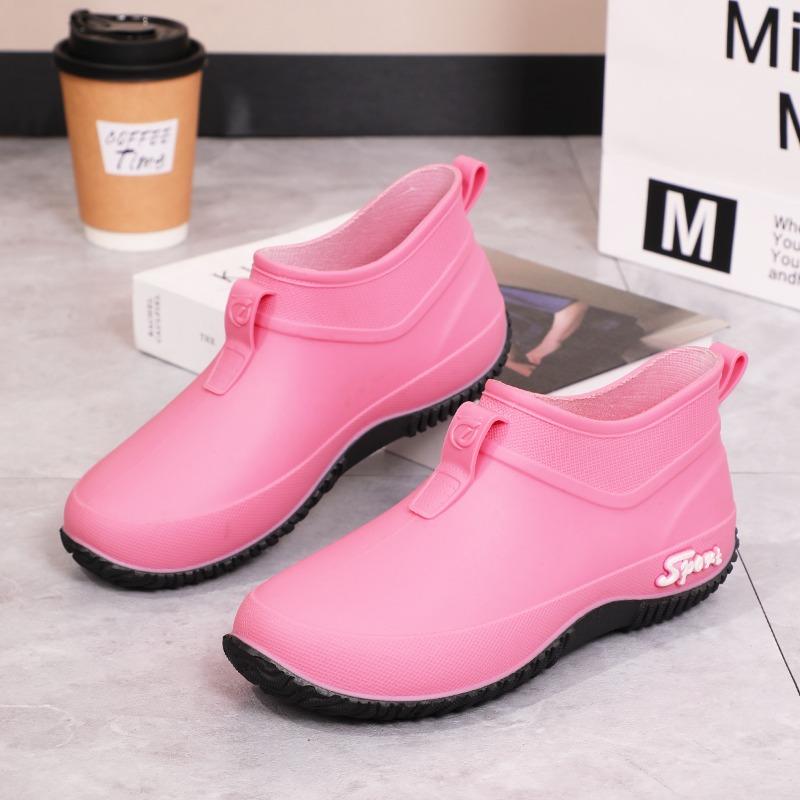 

Rain shoes women s new fashion soft rainy season wear cotton comfortable short work shoes waterproof rain boots water shoes durable 40