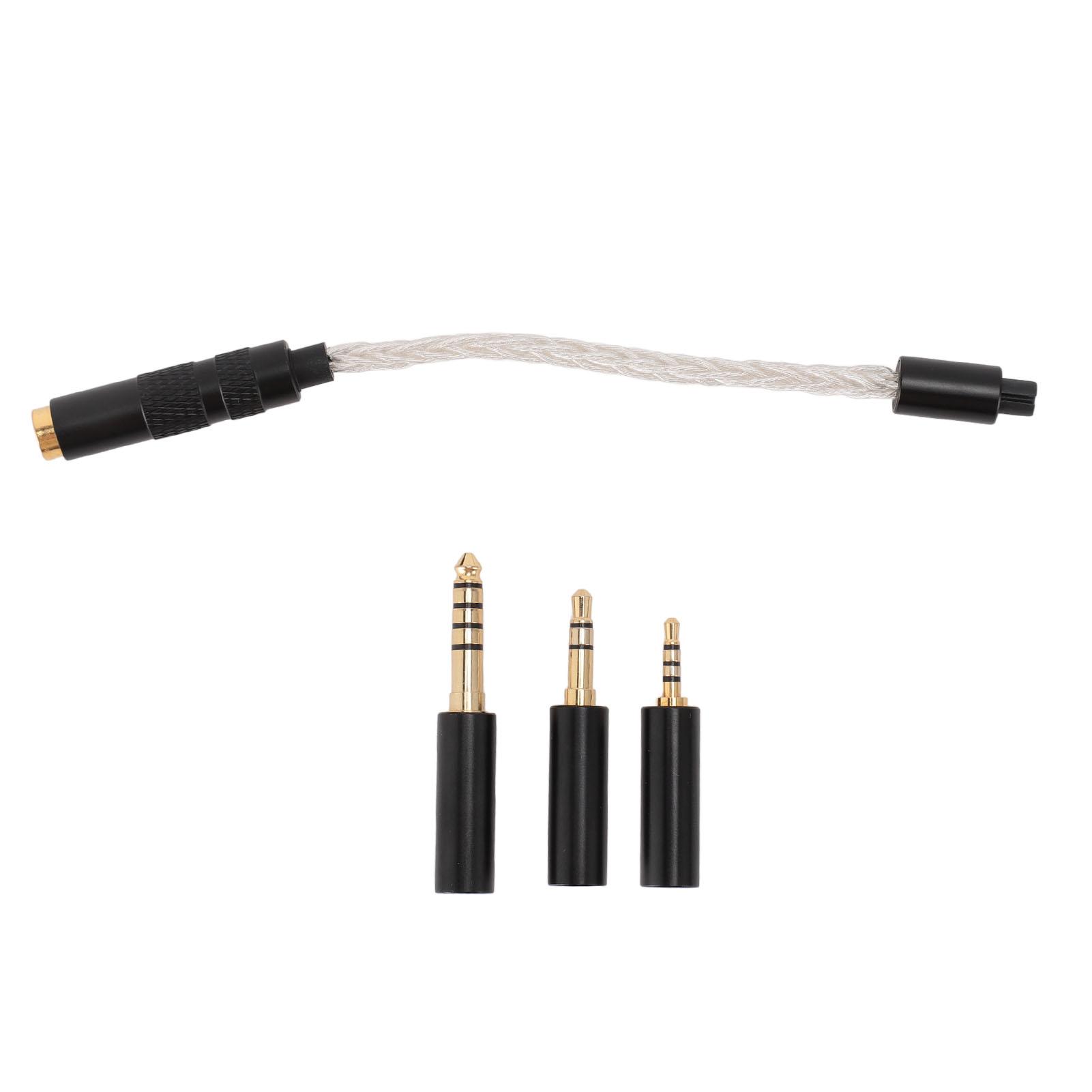 

Адаптер для наушников с гнездом 4,4 мм на штекер 2,5 мм, 3,5 мм, 4,4 мм, стерео адаптер для наушников для NW ZX300 Silver