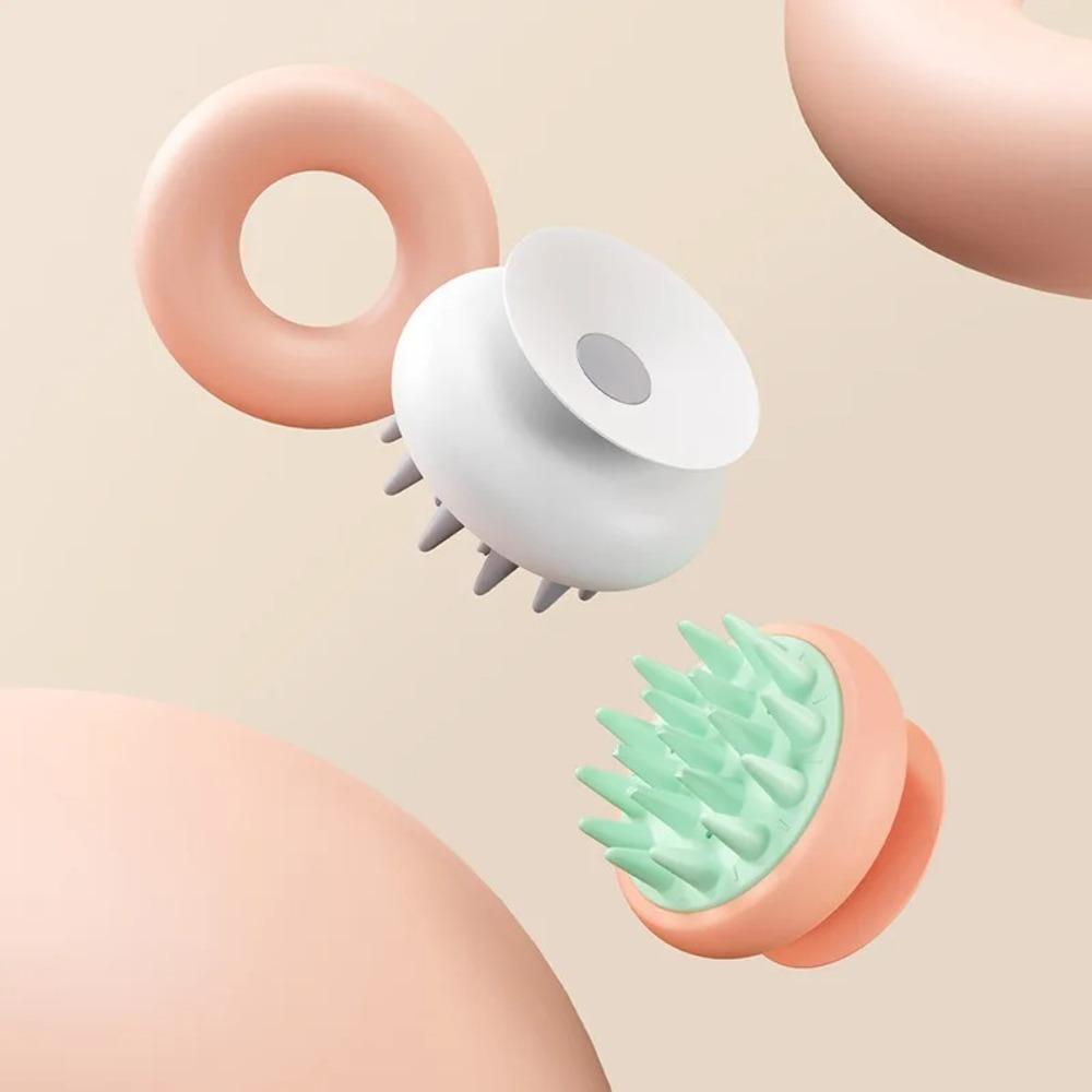 

Hairdressing Tool Scalp Massage Tool Silicone Silicone Shampoo Brush Scalp Massage Comb Bathroom чорний