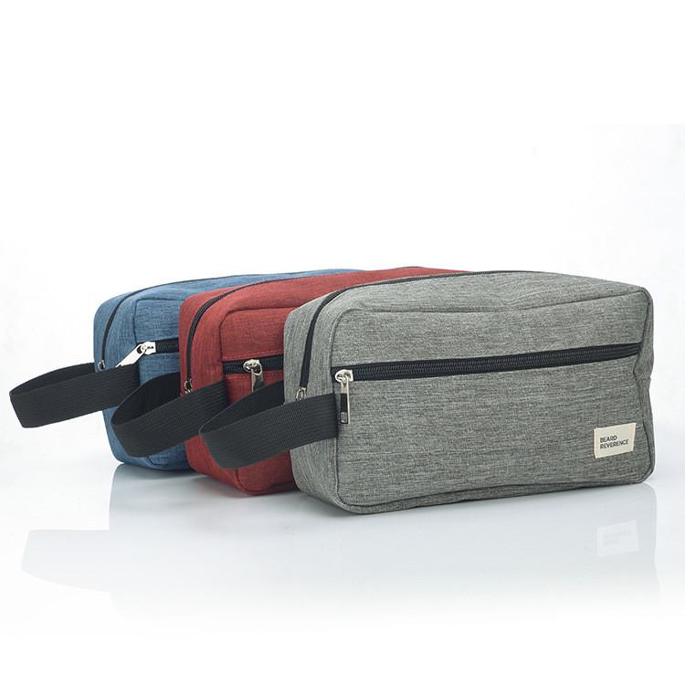Mens Travel Cosmetic Bag With Sealed Nylon Material For Outdoor And Bathroom Storage