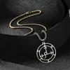 Pendentif Collier Sigil de Satan de Lilith Acier Inoxydable Sceaux de Démons de Salomon Colliers Bonne Fortune Mythologie Amulette Bijoux