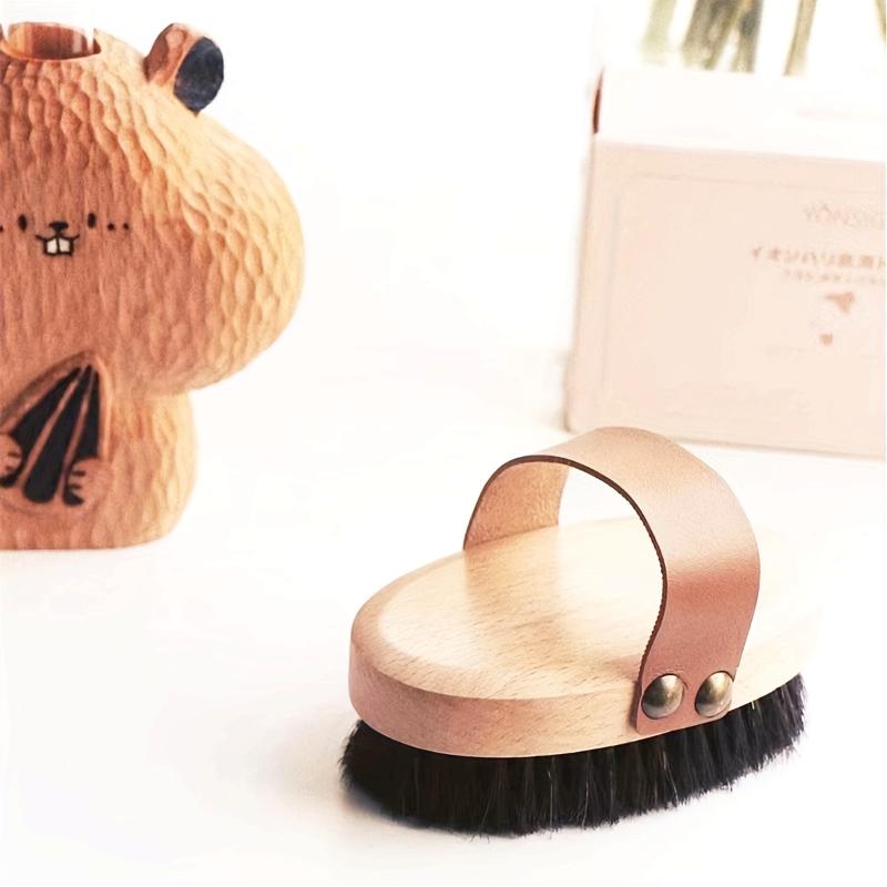 Beech Horsehair Copper Wire Ion Brush Body Rejuvenation Brush Meridian Massage Brush Cellulite Muscle Brush