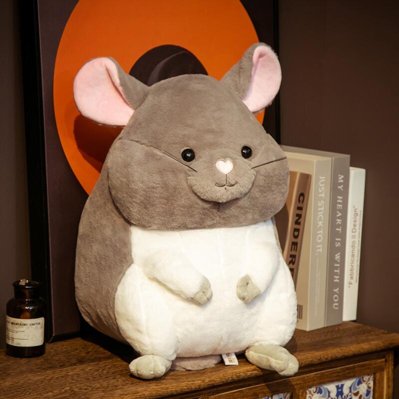 

35/45cm Cute Hamsters Stuffed Doll Grey White Mouse Plush Gentle Guinea Pig Xmas Present great for daily use perfect for gifting 35cm сірий колір