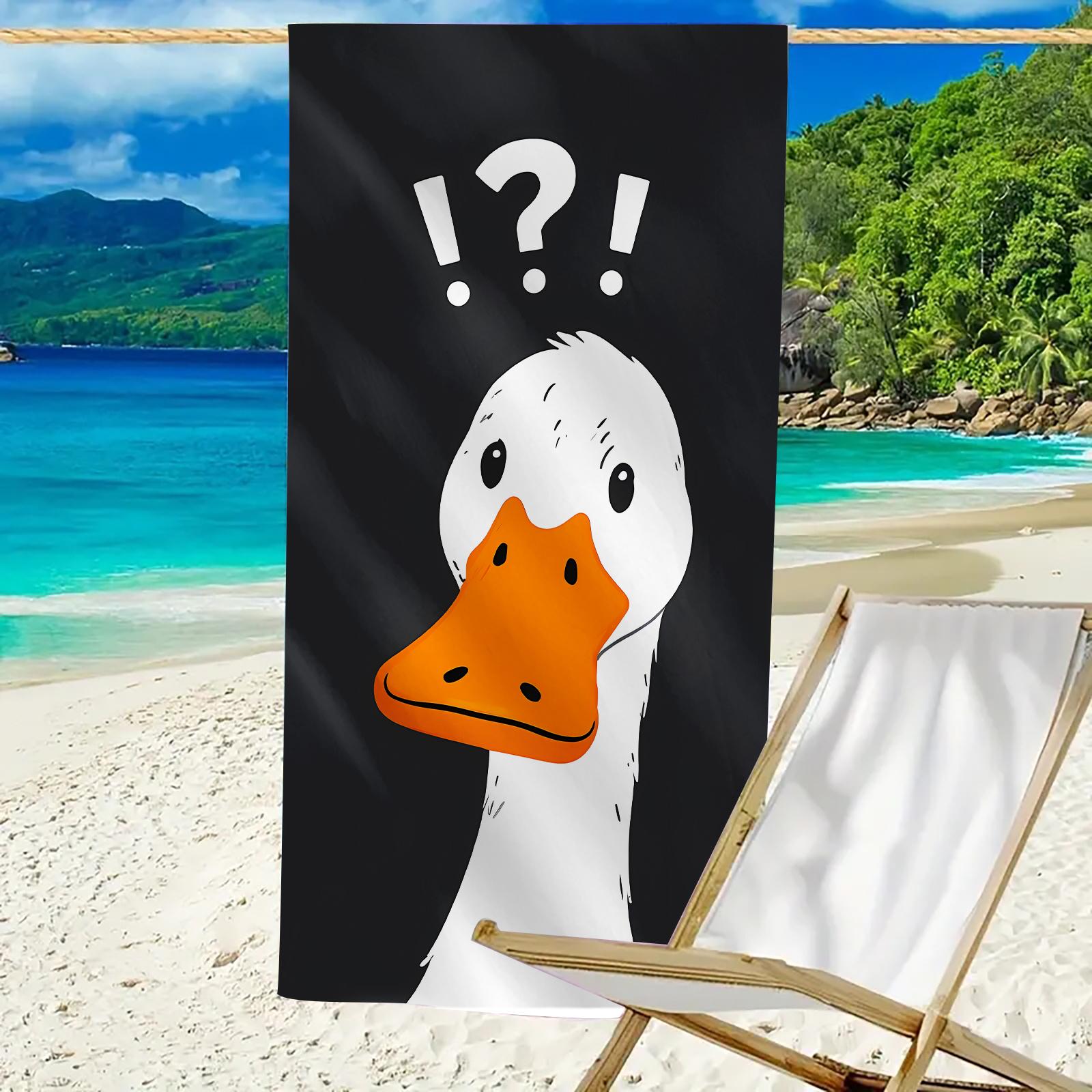 Ultra Fine Fiber Quick Dry White Goose Towel, Lightweight Soft Pool Towel for Travel W40*H60(CM)