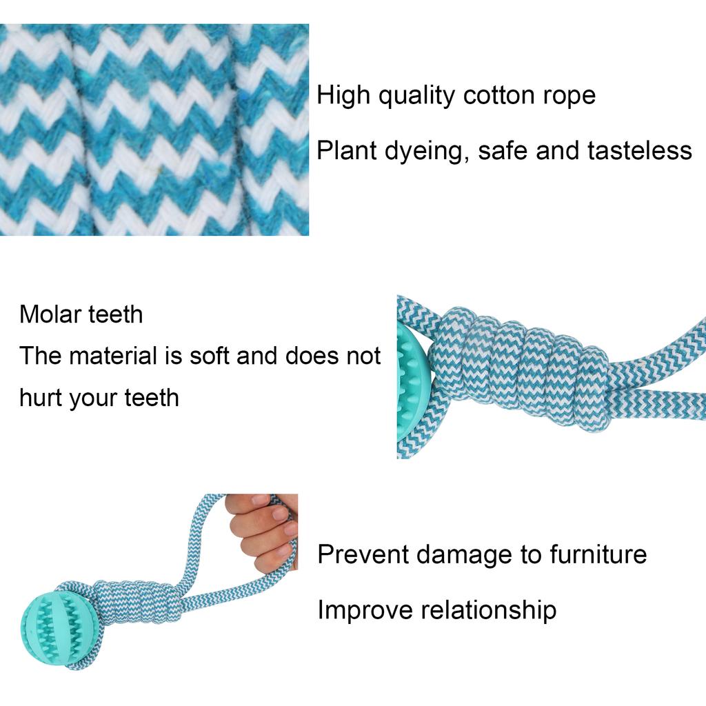 Cotton Rope Outdoor   Dog Leakage Clean Teething Rubber Chewing Toys Pet Supply