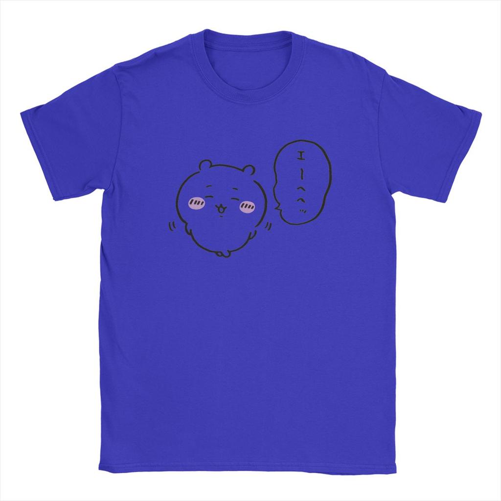 Amazing Cute Chiikawa Smiling T-Shirt Men Pure Cotton T Shirts Japanese Design Short Sleeve Tee 4XL 5XL Merchandise