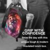 Galaxy Lion Insulated Lunch Box for Kids Leakproof Portable Lunch Bags with Adjustable Shoulder Strap Reusable Cooler Tote Bag