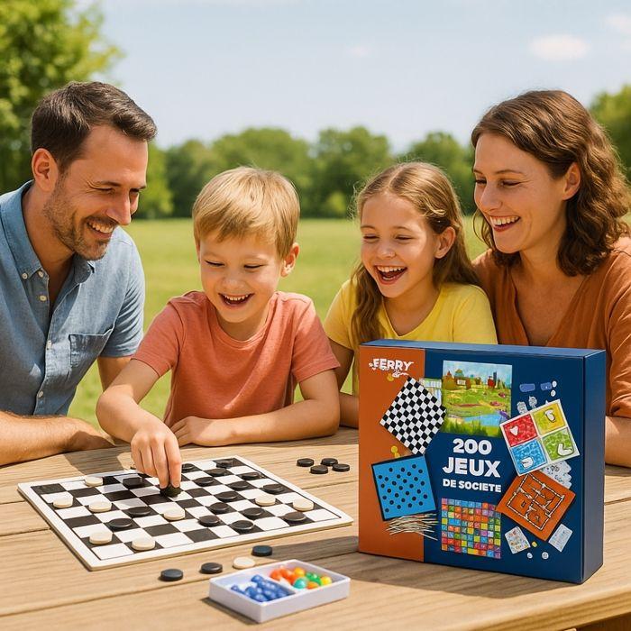Coffret de Jeux de Société - SHOP-STORY - 200 Jeux Classiques - Mixte - À partir de 6 ans - 6 joueurs ou plus