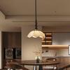 Chinese-Style Pendant Lamp: French Retro Bedside, Study, Dining, Bar Lighting with Eye-Protection Fabric Shade