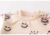 Autumn Cartoon Long-Sleeve Round Neck Sweatshirt for Girls - Casual Cotton Terry Kids' Top