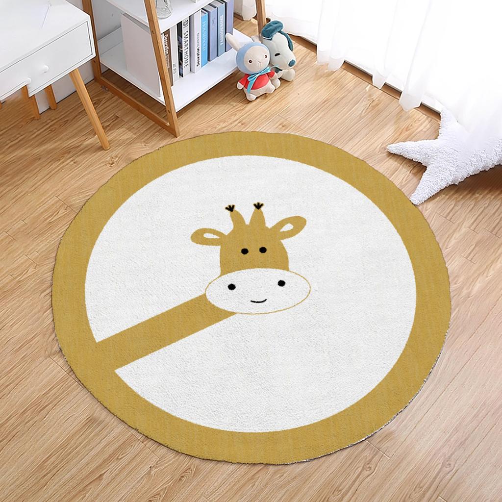 Tappeto Rotondo Camera dei Bambini Sedia Pensile a Cesto Tappetino da Pavimento Cartone Animato Comodino Carino Tappeto Camera da Letto Ragazza