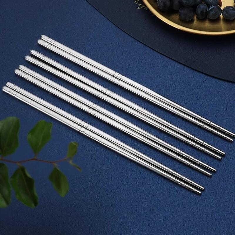 FanShun 20-Pair 304 Stainless Steel Chopsticks
