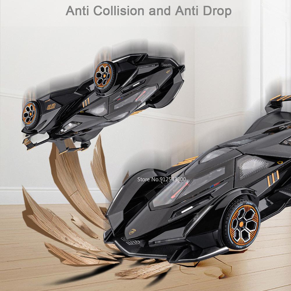 1:24 Scale V12 Countach LPI800-4 Alloy Diecast Doors Opened Sound Light Pull Back Racing Cars Models Boys Ornament Collection