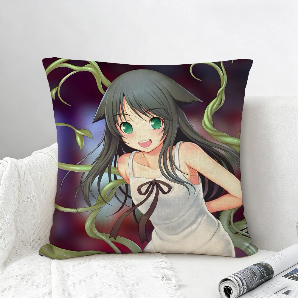 Game Saya no Uta Cushion Cover Natural Linen Pillowcase Set AllinOne Decor for Sofa Bedroom Chair