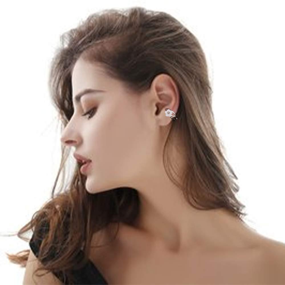 Подарки Корейские Серьги Без Прокола для Женщин Серьги-Зажимы для Хряща Ушной Манжет Серьги-Клипсы Цветок