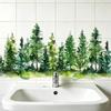 Fresh Floral Wall Sticker Waterproof Removable Peel & Stick Decal for Bathroom Sink Backsplash Home Wall Decor