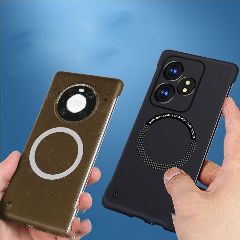 For Magsafe Magnetic Frameless Hard PC Phone Case for Xiaomi Redmi Turbo 3 5G Turbo3 Ultra Slim Wireless Charging Shockproof Cover Shell