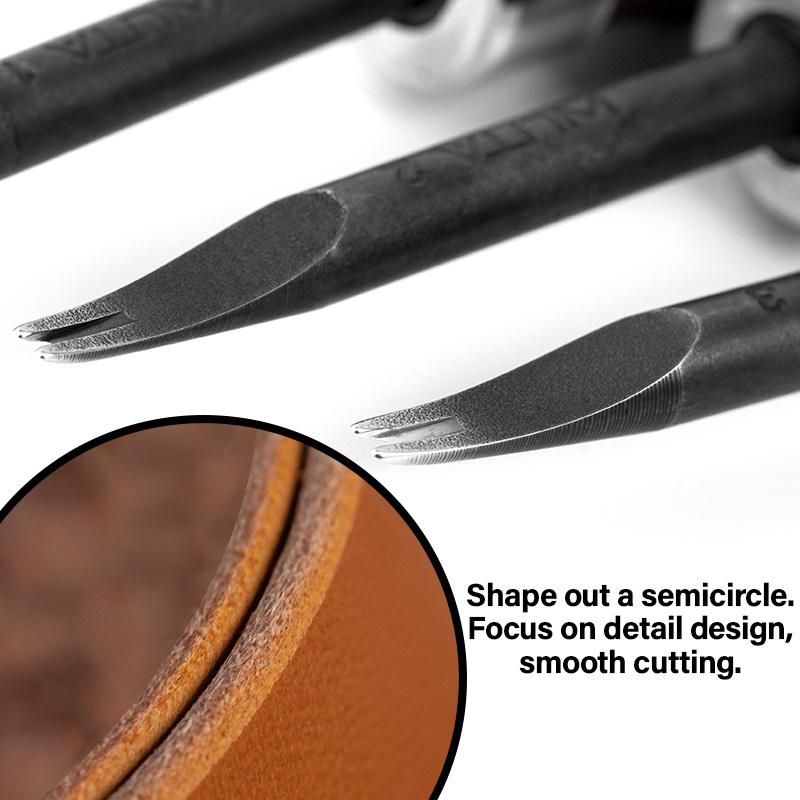 WUTA Sharp Leather Edge Beveler Edge Skiving Polishing Leather Tools DIY Belt Maker High Carbon Steel Leather Craft Beveller