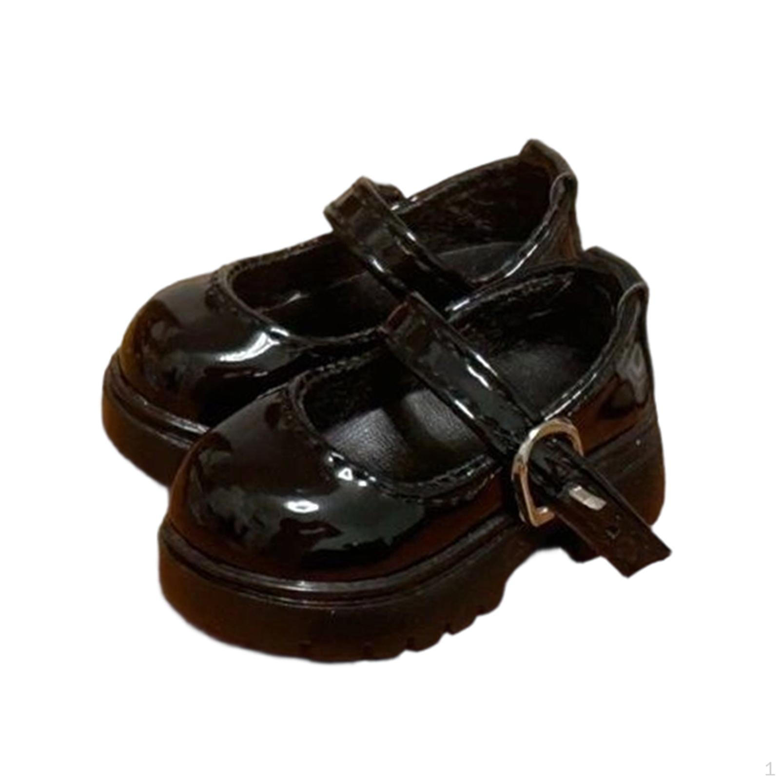 

1 Pair of High Heels for Dolls, Chunky Shoes, Miniature PVC Fashion Accessories, Suitable чёрный