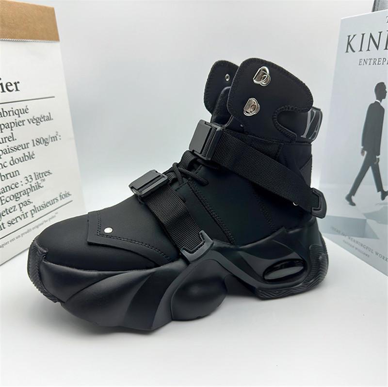 

Высокие кеды Новый дизайнер Мужские шнуровка Толстая подошва Повседневная обувь Балетки Мужские кроссовки для ходьбы Zapatos Hombre Ботильоны 43