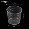 20/100pcs Transparent Plastic Measuring Cups Disposable Liquid Pot Container For Epoxy Resin Silicone Mold DIY Jewelry Making