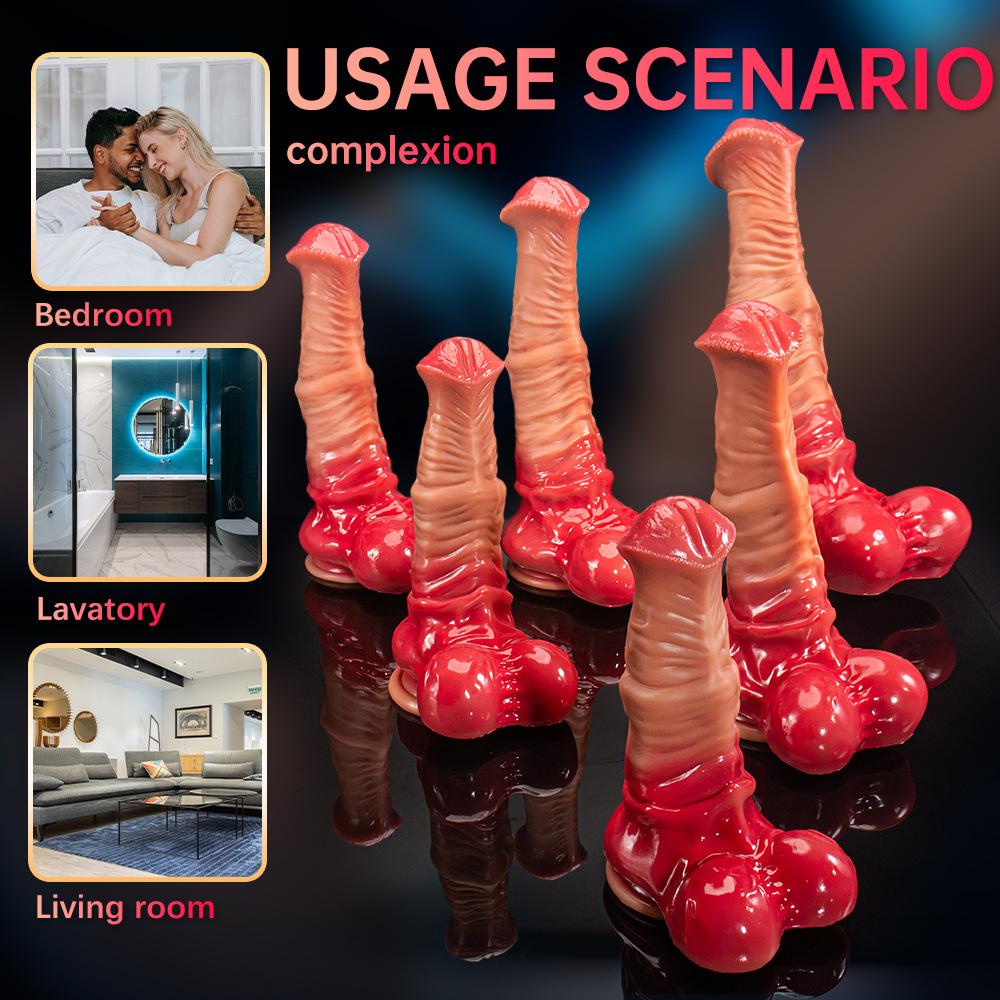 Alien horse hanging penis silicone female penis toy dildo female chrysanthemum masturbation anal plug