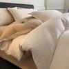 *Class A Jacquard Cotton 4-Piece Thick Flannel Wave Bedding Set, 1.8m*