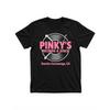 Pinky'S Records Vintage Short-Sleeve T-Shirt - Classic Design In Black, Perfect for Any Season, Featuring A Vinyl Record Motif