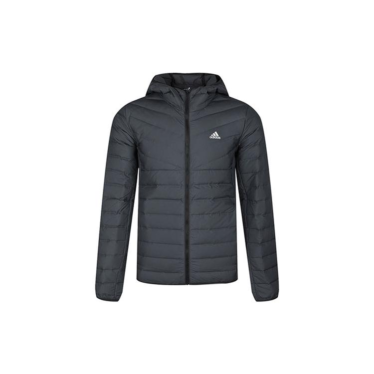 Мужские пуховики Adidas Угольно-черные С капюшоном Умеренные Другие DZ1420 XS