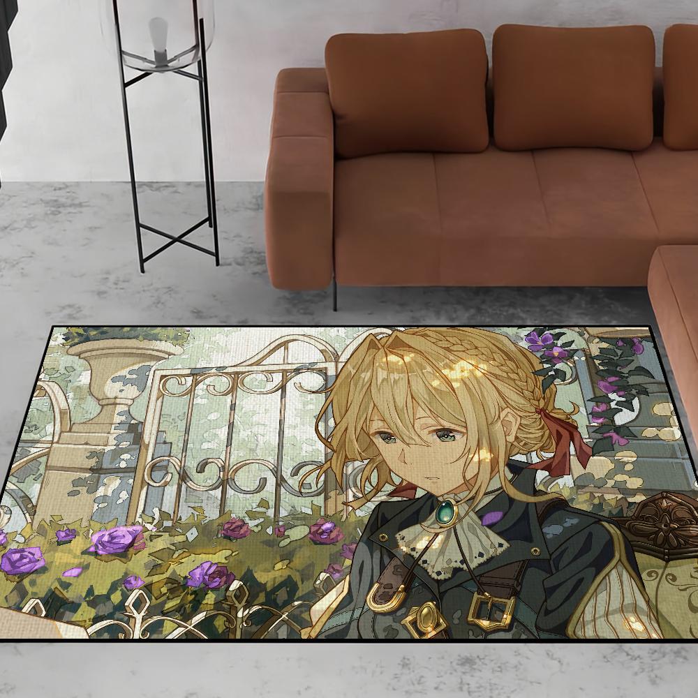 Hot Anime Violet Evergarden Door Mat Welcome Entrance Balcony Bathroom Floor Non-slip Rug Bedroom Carpet Home Decoration