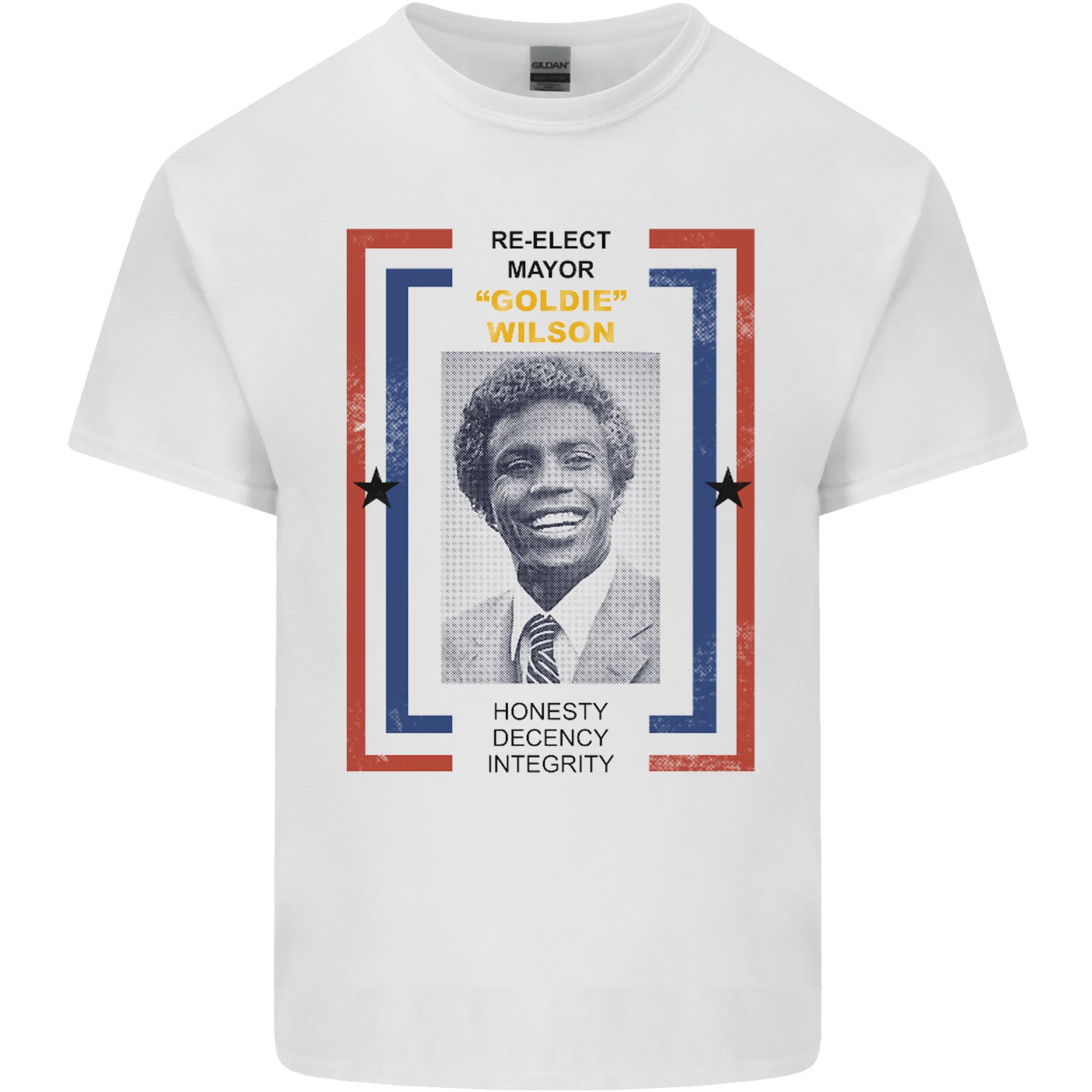 ReElect Mayor Goldie Wilson 80s Movie Unisexs Light Cotton TShirt S