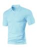 New Arrival Men's Summer Lightweight Solid-Colour Short-Sleeved Small-Check Collared Shirt