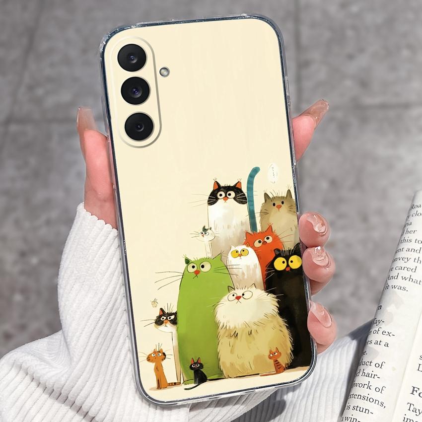 Cover Trasparenti per Telefono Per Samsung M36 M35 M34 M33 M32 M31 M30 M80s M60s M62 M56 M54 M53 M51 Modello Rana Felice Custodia Protettiva Morbida in TPU Per Guscio Samsung